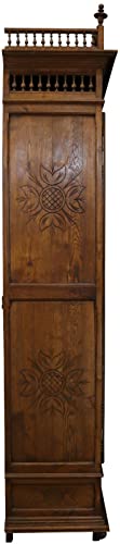 Generic Antique Brittany French Carved Bookcase Glass 2-Door 1890