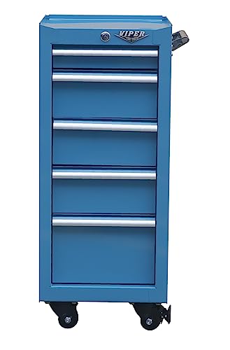 Viper Tool Storage V1605TLR Salon Cart, 5 Drawer, Teal