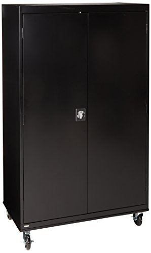Sandusky Lee TA4R462472-09 Transport Series Mobile Storage Cabinet, Black