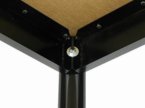 Correll 36" High Standing/Stool Height Utility Table, 36" High x 72" Fusion Maple Top, Black Frame - LT3672-16