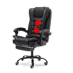 None Executive Massage Office Chair with Footrest