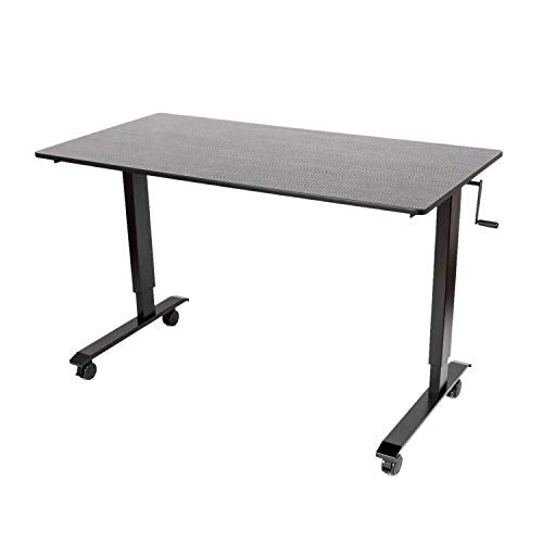 Luxor Furniture Crank Adjustable Stand Up Desk - 29.5" DX59 WX45.25 H,Black