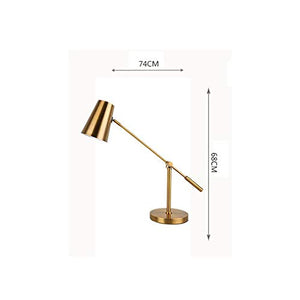 Raxinbang Adjustable Angle Iron Craft Table Lamp - Modern Desk Reading Room Bedside Warm Light LED 74 68cm