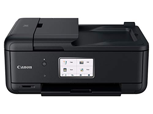 Canon TR8620 All-In-One Printer For Home Office | Copier |Scanner| Fax |Auto Document Feeder | Photo and Document Printing | Airprint (R) and Android Printing, Black (Renewed)