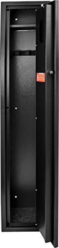 BARSKA AX12760 Keypad Biometric Fingerprint 4 Position Rifle Safe 1.83 Cubic Ft, Black