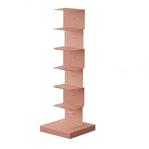 PIcube All Metal Invisible Book Tower - Heavy Duty Spine Bookshelf for Small Spaces - White, Modern Design