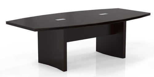 Mayline 8 Ft Boat Shaped Conference Table Dimensions: 96"W X 48"D X 29.5"H Table 8 People 1 5/8" Thick Work Surface Two Grommets For Wire Management - Cherry