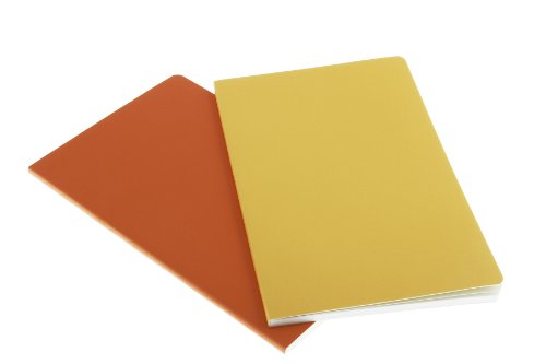Moleskine Volant Notebook (Set of 2), Large, Ruled, Orange Yellow, Cadmium Orange, Soft Cover (5 x 8.25)