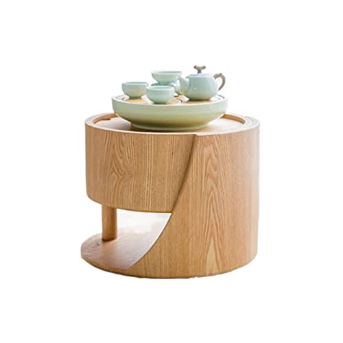 BinOxy Wood Coffee Table for Living Room - Unique Low Table, Accent Furniture, 15x13.3inches