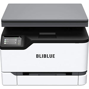 BLIBLUE Color Multifunction Laser Printer with Print, Copy, Scan, and Wireless Capabilities, Two-Sided Printing with Full-Spectrum Security and Prints Up to 24 ppm , White, Gray