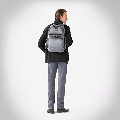 Briggs & Riley @Work Laptop Backpack for women and men. Fits up to 15.6 inch laptop. Business Travel Laptop Backpack with RFID Blocking Pocket, Grey