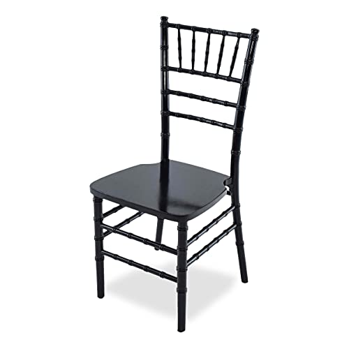 EventStable Titan Series Wood Chiavari Chair - Black, 48-Pack