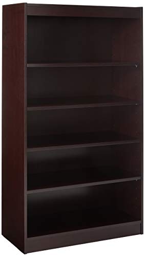 Lorell 5-Shelf Panel Bookcase, 36 by 12 by 60-Inch, Mahogany