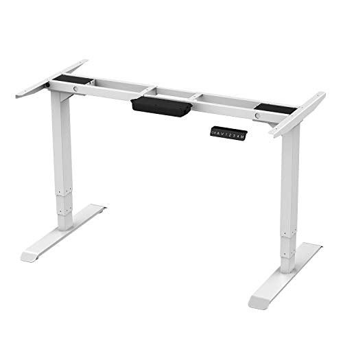 AIMEZO 50.8H Dual Motor Electric Standing Desk Base 3-Stage Height Adjustable Desk Frame Sit Stand Desk Home Office Standing Workstation with One-Touch 4 Presets Memory Control