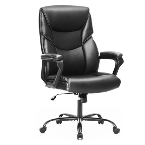 MADALIAN Ergonomic Adjustable Computer Desk Black Office Chair