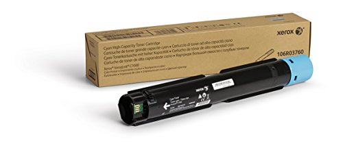 Genuine Xerox Cyan High Capacity Toner Cartridge (106R03760) - 10,100 Pages for use in VersaLink C7000