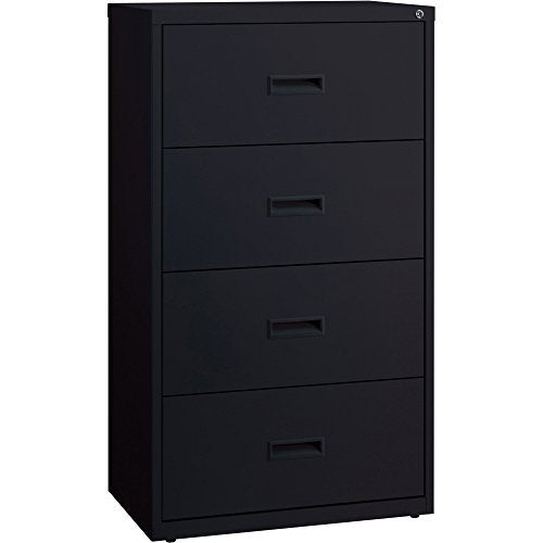Lorell 4-Drawer Lateral File, 30 by 18-5/8 by 52-1/2-Inch, Black