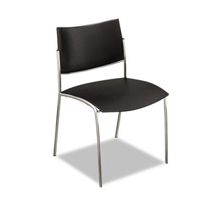 Mayline Escalate Series Chair, 4 per Carton, Black Polypropylene
