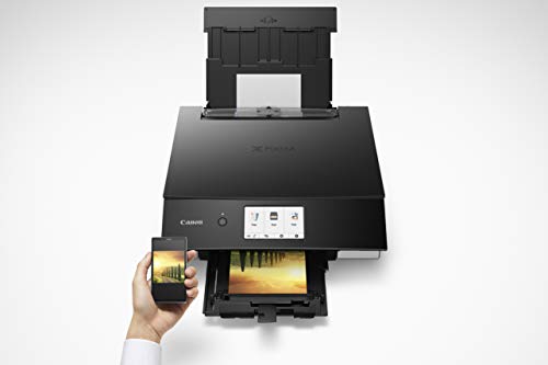 Canon PIXMA TS8320 Inkjet Wireless Color Printer All In One, Copier, Scanner, Black, Amazon Dash Replenishment Ready, Model:3775C002
