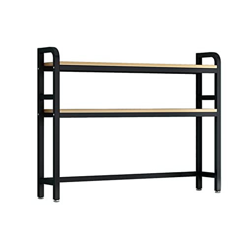 FPIGSHS Wood Computer Desk Bookshelf,Adjustable Desktop Shelves Organizer,Open Storage Display Rack Shelf for Office Decor,Multiple Sizes (Color : B, Size : 75CM)