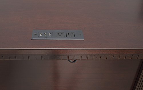 Martin Furniture Huntington Club 68" Double Pedestal Executive Desk, Fully Assembled