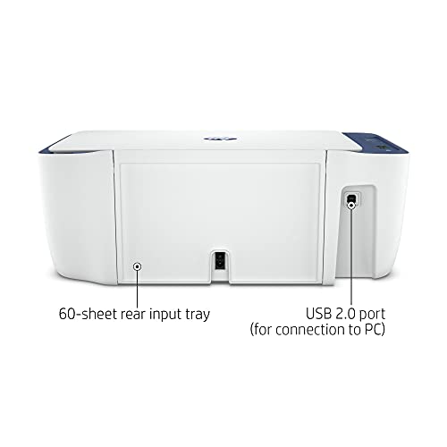 HP DeskJet 2742 Series All-in-One Color Inkjet Printer I Print Copy Scan I Wireless USB Connectivity I Mobile Printing I Up to 4800 x 1200 DPI Up to 7 ISO PPM I Blue Steel + Printer Cable