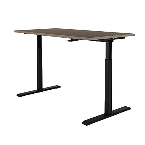 Realspace Magellan Pneumatic Sit-Stand Height-Adjustable Desk, Gray
