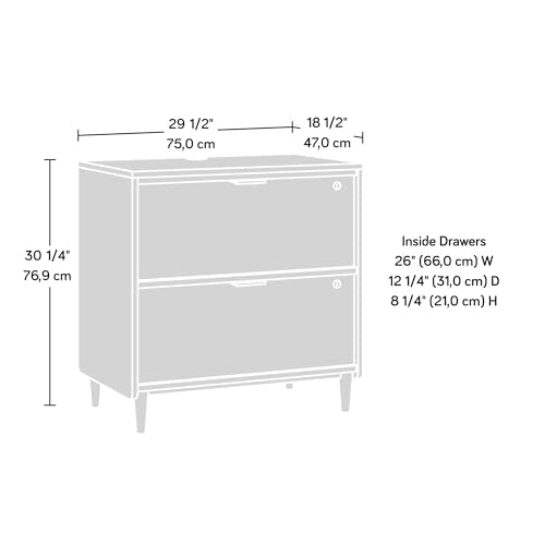 Sauder Clifford Place 2-Drawer Lateral File Cabinet, Natural Maple Finish