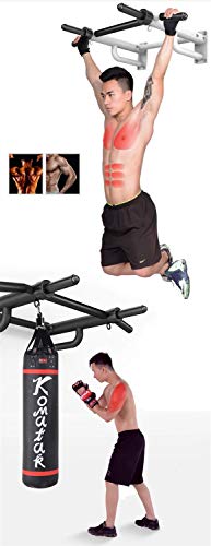 Strength Training Equipment Wall Mount Chin Up Bar Multi Grip Pull-Up Bar with Hangers for Punching Bags Power Ropes for Home Gym 1300 LB Weight Capacity (Color : B-White)