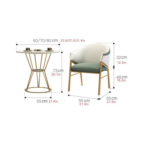 YUZES Office Reception Room Club Table and Chair Set - Light Color