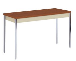 Sandusky Lee AT6030-PU Putty Powder Coat Activity/Utility Table with Oak Top, 29" Height x 60" Width x 30" Depth