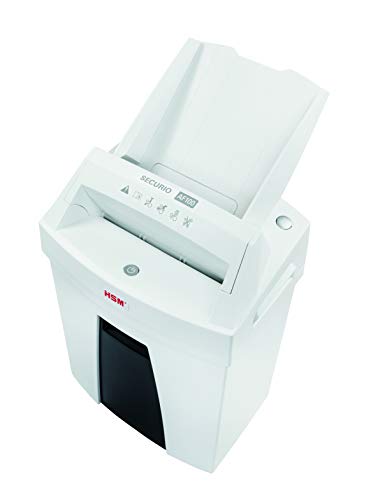 HSM Automatic Cross-Cut Shredder, P-4 Security Level, 6.6 Gallon, White