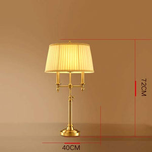 VejiA Modern Gold-Plated Copper Desk Lamp with Linen Lampshade