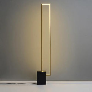 LOVEDIMA Metal LED Floor Lamp with Black Base