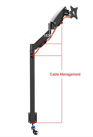 13"-27" LCD Monitor Floor Stand Sofa Side Fixed TV Mount Computer Monitor Holder Gas Spring Arm LD216A Loading 10kgs