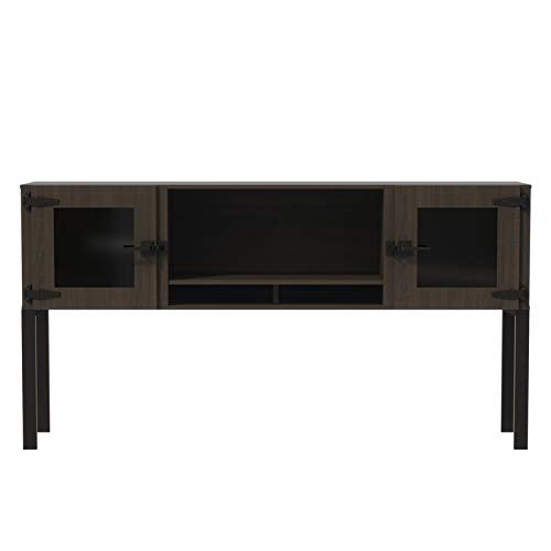 Mirella 72" Hutch with Glass Doors in Southern Tobacco