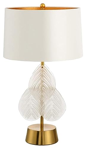 MaGiLL Multifunction Desk Lamp with Glass Crystal Leaves - Blanc Color