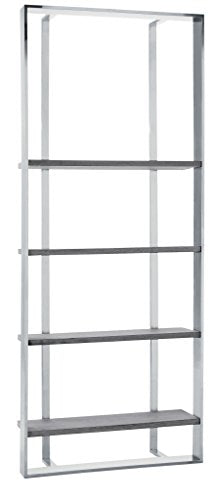 Sunpan 10271 Club Collection Bookcase & Shelving, Small, Grey