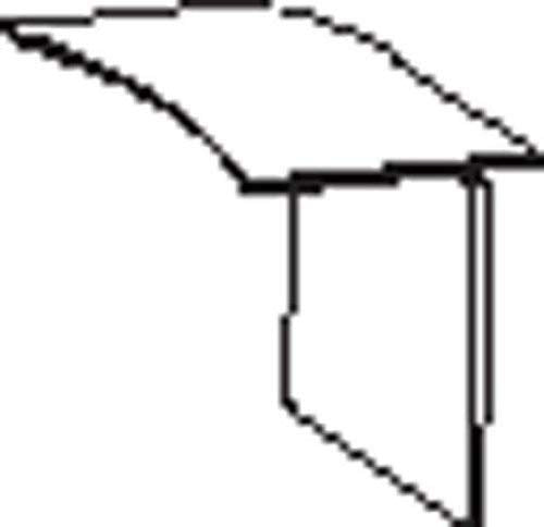 Mayline NBDGRMAH Napoli Right Hand Bridge for use with Credenza or Desk, sold separately, Mahogany Veneer