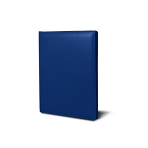 Lucrin - Genuine Leather A4/ US Letter Portfolio, Padfolio with Writing Pad - Royal Blue - Smooth Leather