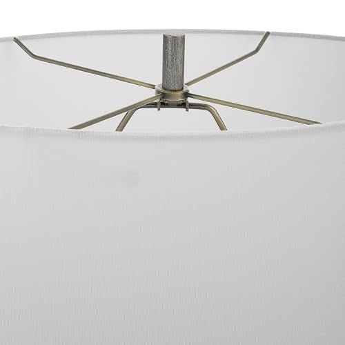 Uttermost V-Groove 1-Light Contemporary Table Lamp Gray/White