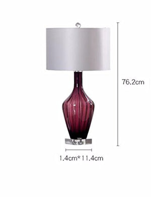 CJSHVR-American Village Upscale T Lamps Villas Living Room Decorated With Glass Lamps Modern Minimalist Bedroom Bed Lamps