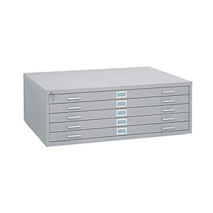 Scranton & Co 5 Drawer Flat Files Metal Cabinet - Gray - 30" x 42" Files