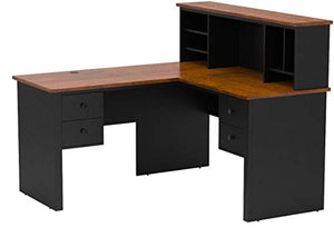 Bestar L-Shaped Desk with Hutch - Somerville