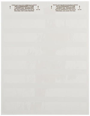 HellermannTyton TAG63L-105 Laser Tag Self-Laminating Label, 1.0" X 0.5" X 1.33", 56 Per Sheet, Polyester, White (Pack of 2500)