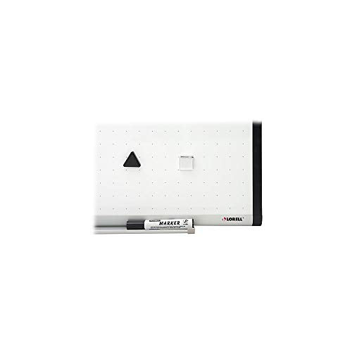 Lorell Magnetic Dry-Erase Board with Grid Lines, 4 by 3-Feet, Silver/Ebony
