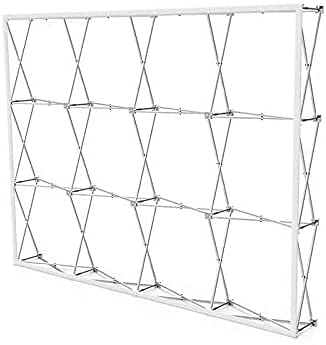 DSM 8' Pop-up Tension Fabric Trade Show Display Booth Frame Stand Pop up Free Case