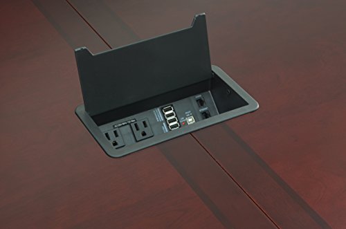 Regency Prestige 120-Inch by 48-Inch Conference Table with Power Data Grommet, Mahogany