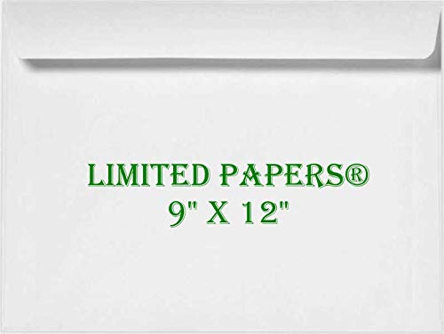 9 x 12 Booklet Envelope - Open Side - 28# White - (9 x 12) - Large Envelope Series (Jumbo) (2500)