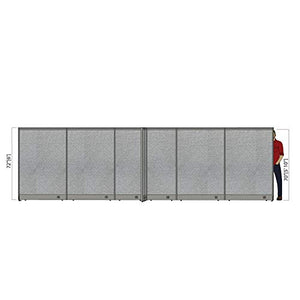 GOF Freestanding X-Shaped Office Partition, Large Fabric Room Divider Panel - 132"D x 252"W x 48"H